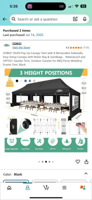 10x30 Pop Up Canopy Tent + Sidewalls