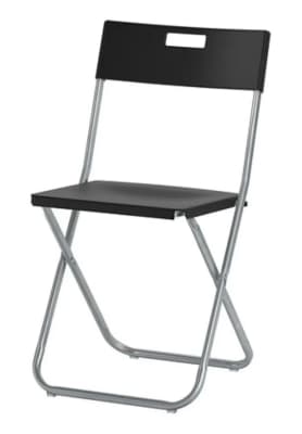 Black Folding Chair Lightweight Event Seating