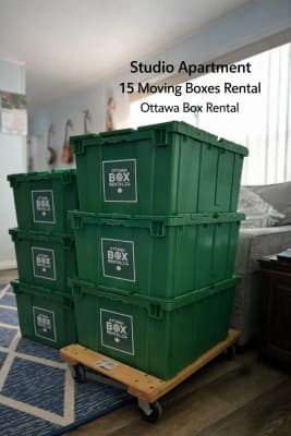 Studio Apartment Reusable Moving Boxes Rental - 15 boxes