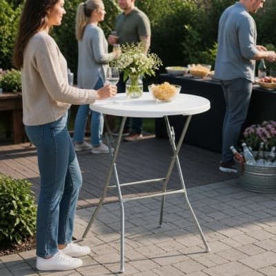42-Inch High Cruiser / Cocktail Round Folding Table