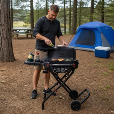 Portable Two-Burner Propane Grill