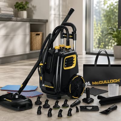 McCulloch Canister Steam Cleaner with Accessory Kit
