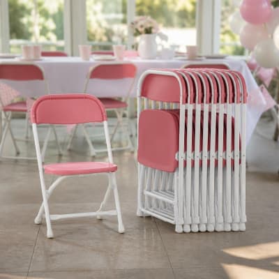 Kids Plastic Folding Chair ( Red & White only) 