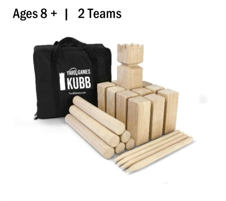 Hardwood Kubb Game Standard Set for rent in Broomall