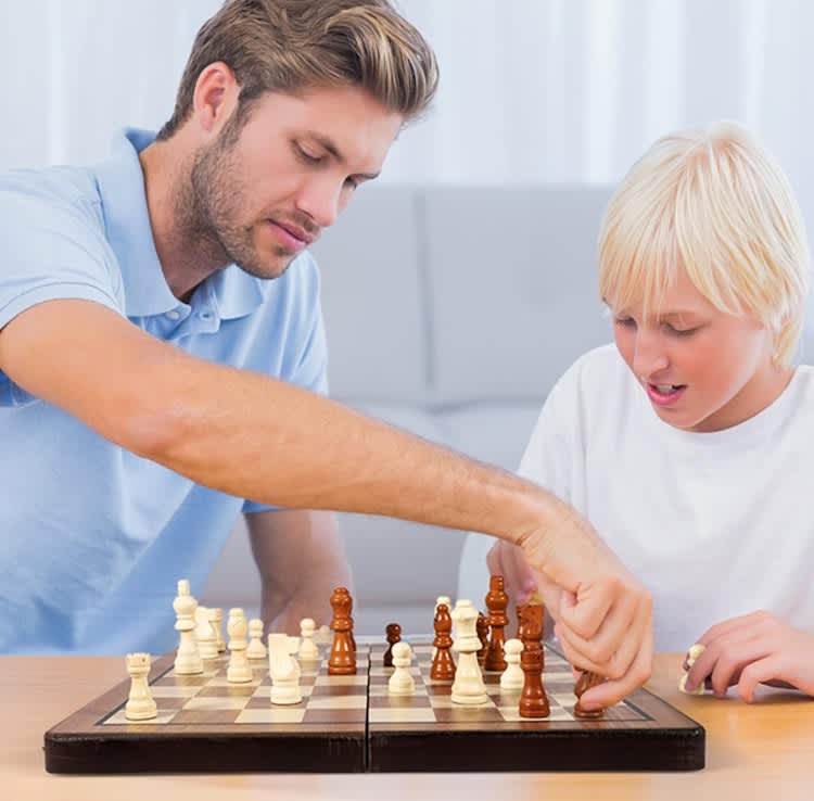 Anzid 15” Chess and Checkers 2-in-1 Board Set for rent in Broomall