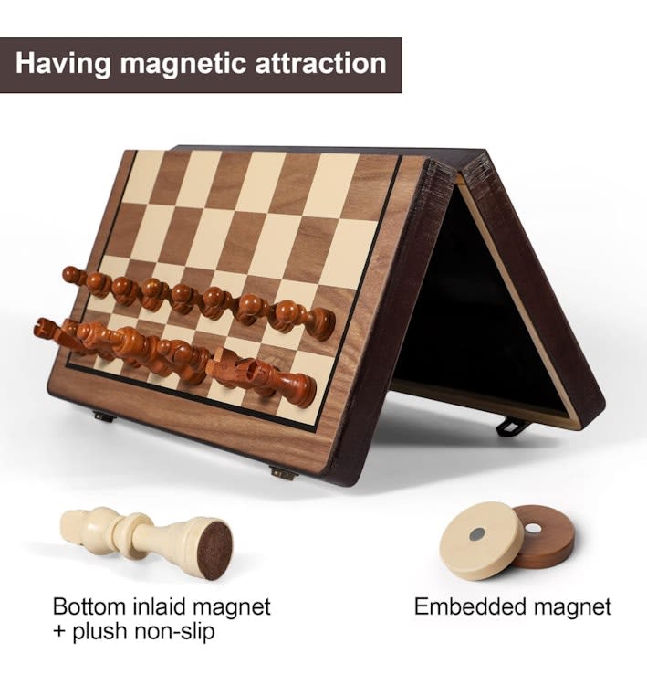 Anzid 15” Chess and Checkers 2-in-1 Board Set – photo 5 in Broomall