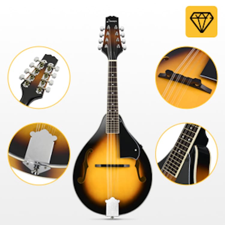 Donner A Style Mandolin Instrument Sunburst – photo 4 in Kanata