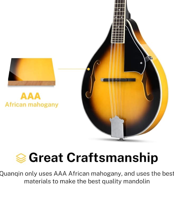 Donner A Style Mandolin Instrument Sunburst – photo 7 in Kanata