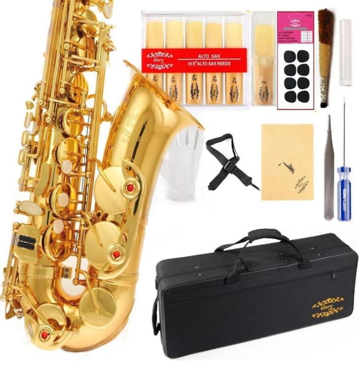 Glory Professional Alto Eb SAX Saxophone Gold Laquer Finish for rent in Kanata