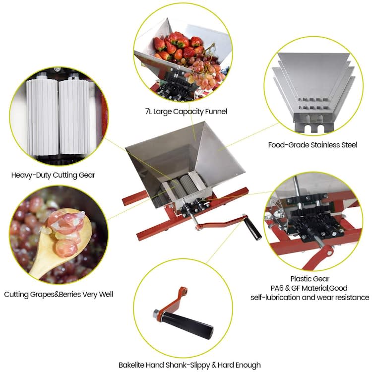 Grape Berry Wine Fruit Manual Crusher Grinder – photo 2 in Kanata