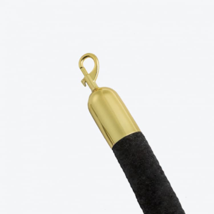 Stanchion Rope Black - Gold Connectors for rent in Ottawa