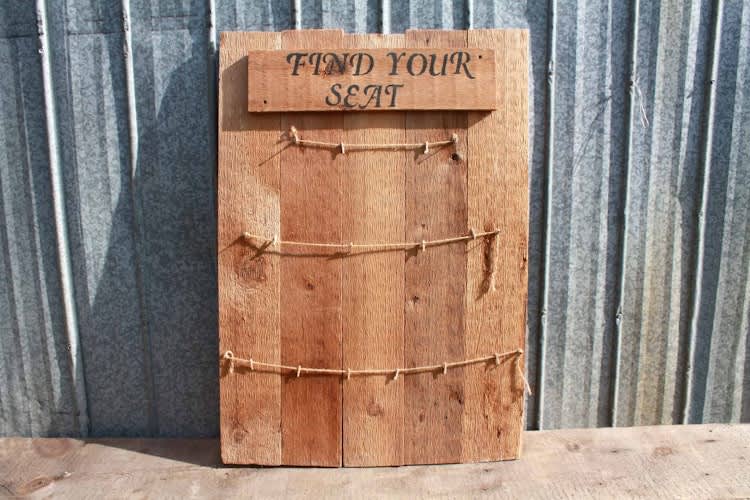 Barnboard Seating Chart for rent in Embrun