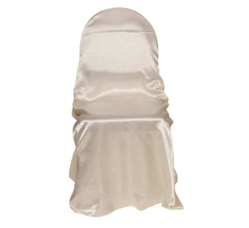 Chair Cover Universal Ivory - Satin – photo 3 in Kingston