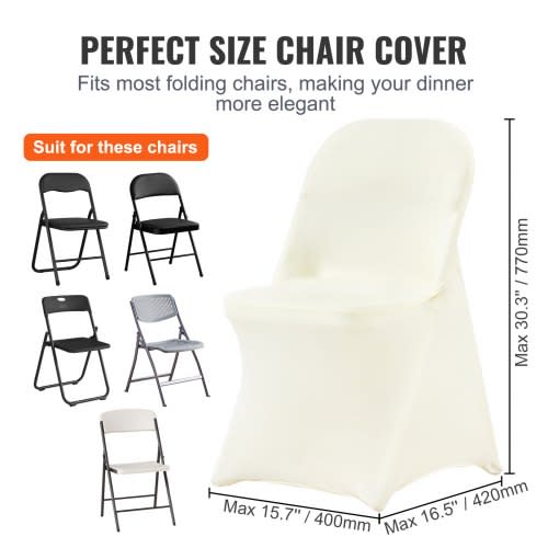 Universal Ivory Stretch Spandex Chair Covers – photo 2 in Nepean