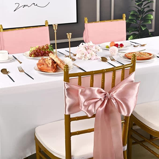 Chair Sash Rose Gold Satin – photo 2 in Kingston