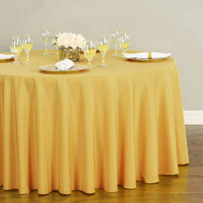 Polyester 120" Round Tablecloth - Gold – photo 2 in Nepean