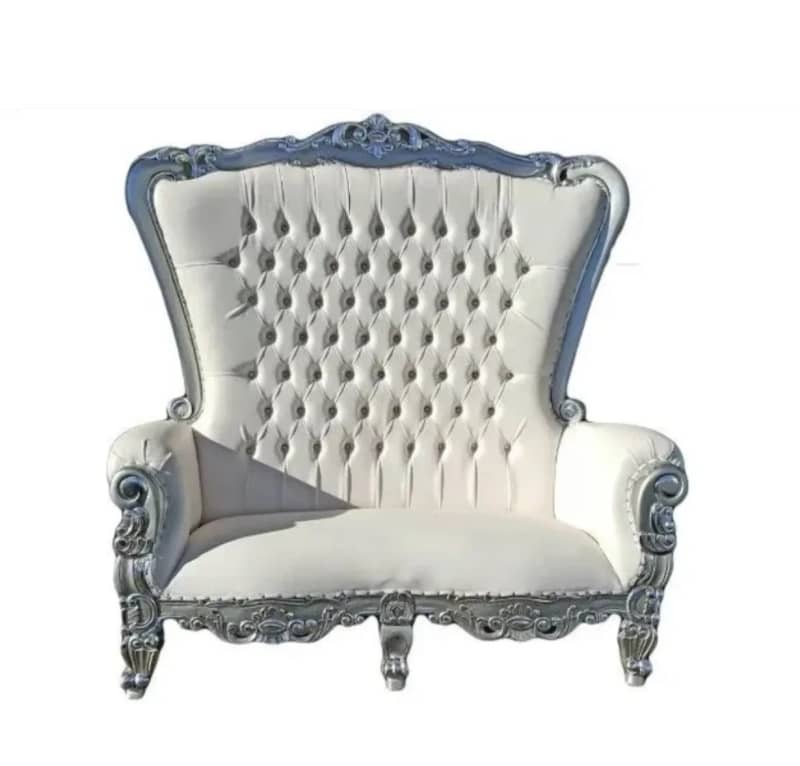 Silver Queen Double Throne Chair for rent in Delaware-County