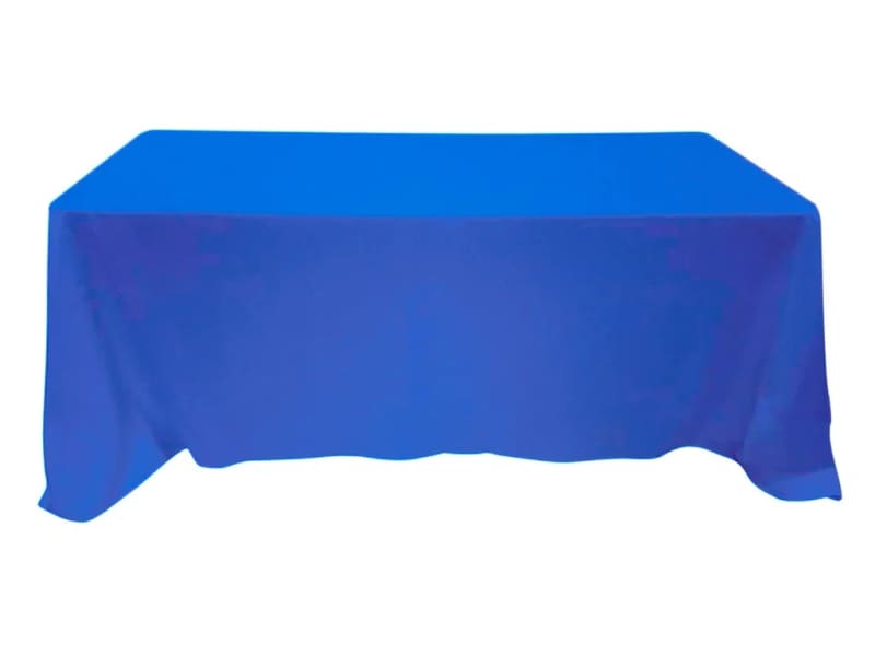 Royal Blue Tablecloth / Skirt 90" x 156" Rectangle Polyester for rent in Orléans