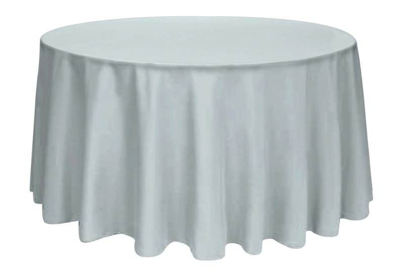 120 inch Round Polyester Tablecloth Silver for rent in Arnprior