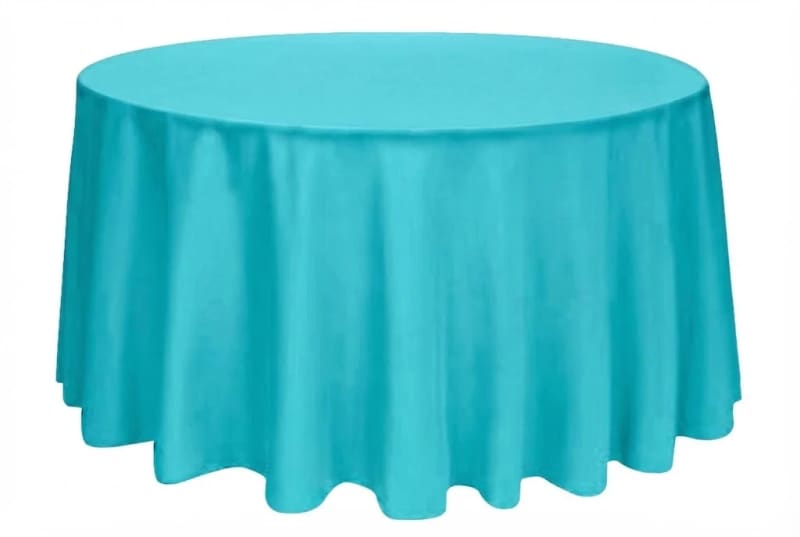 120 inch Round Polyester Tablecloth Turquoise for rent in Arnprior
