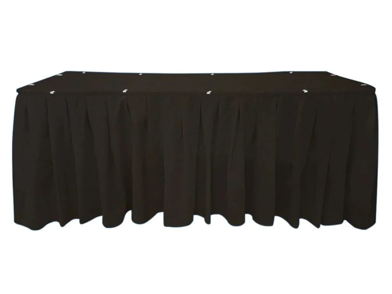 17 foot Polyester Table Skirt Black for rent in Arnprior