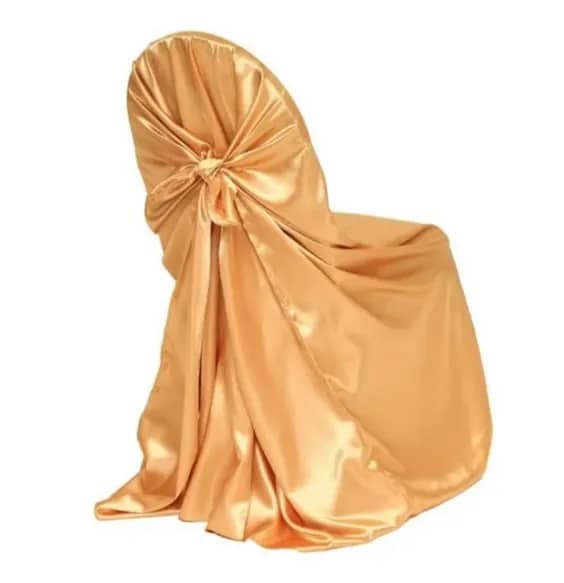 Gold Satin Chair Cover - Universal for rent in Arnprior