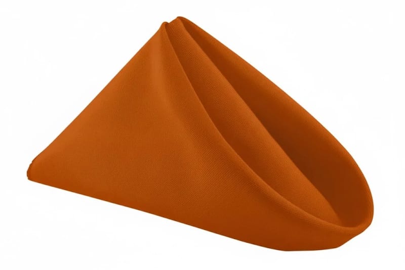 Burnt Orange Polyester Napkin 20 x 20 for rent in Arnprior