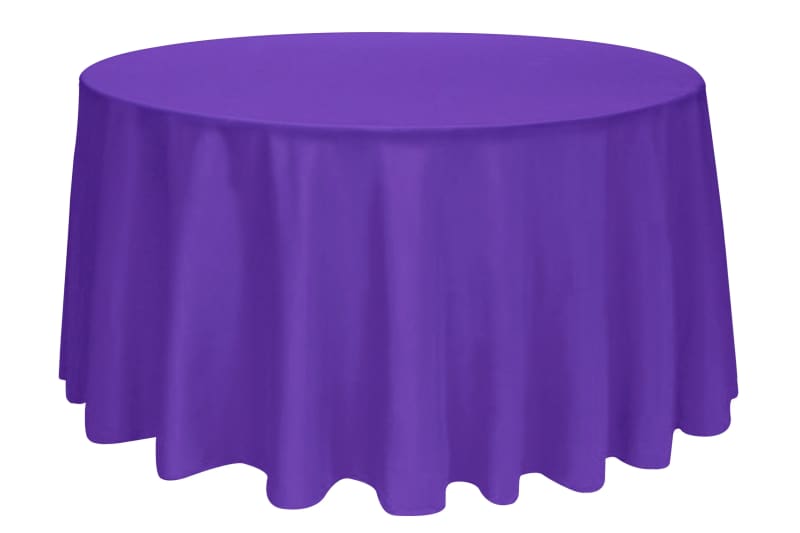 Tablecloth Purple Polyester 120 inch Round for rent in Kanata