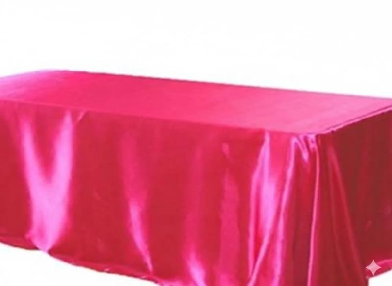 Tablecloth Fuchsia Satin 90 x 156 inch Rectangle for rent in Kanata