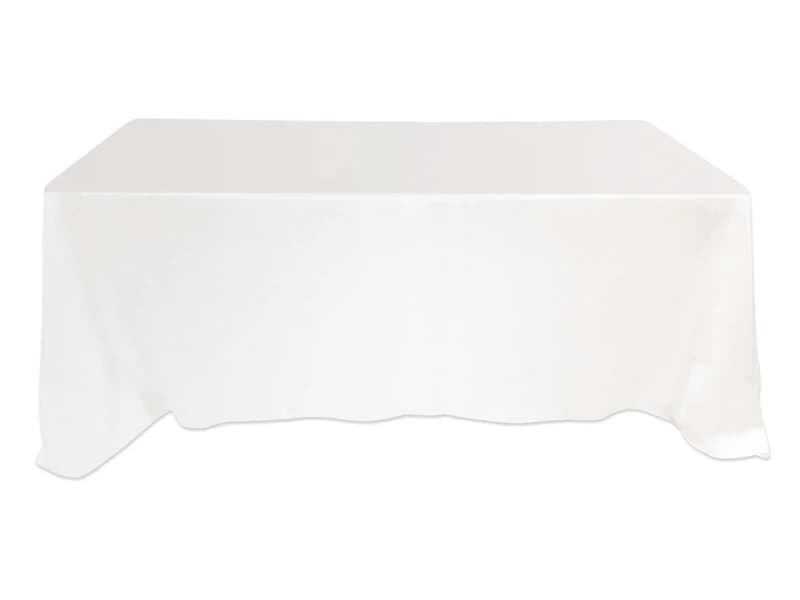 Tablecloth White Polyester 90 x 156 Rectangle for rent in Kanata