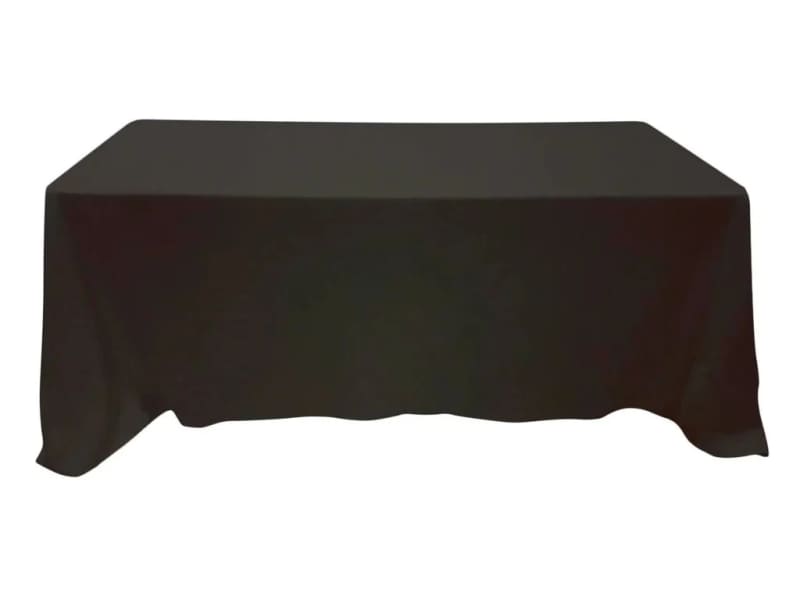 Tablecloth Black Polyester 90 x 156 inch Rectangle for rent in Kanata