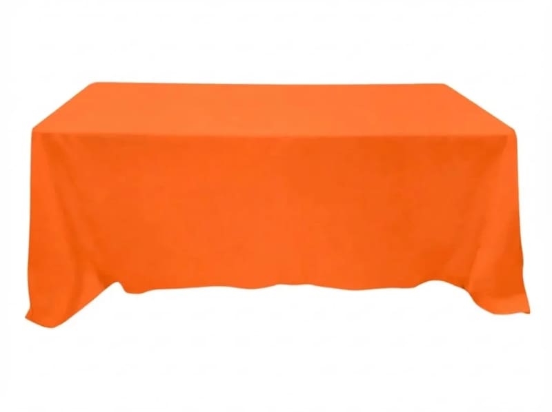 Tablecloth Orange Polyester 90 x 132 inch Rectangle for rent in Kanata