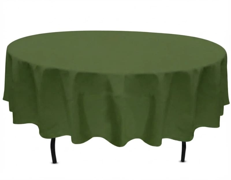 Tablecloth Willow Green Polyester 90 inch Round for rent in Kanata