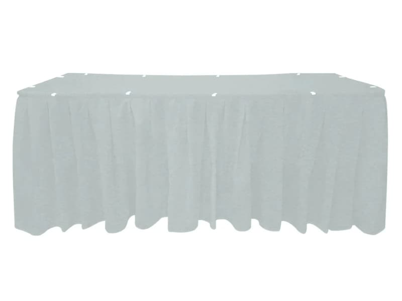 Table Skirt Silver Polyester 17 foot for rent in Kanata
