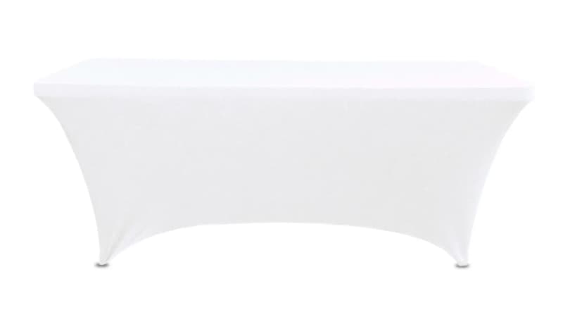 White Tablecloth 6 foot Rectangle Spandex for rent in Orléans