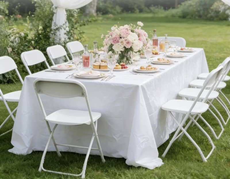 White Folding Chair Rental in Soso – photo 2 in Soso