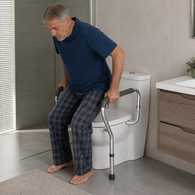 Adjustable Toilet Safety Rail Support Frame Medical-Accessories 1/6