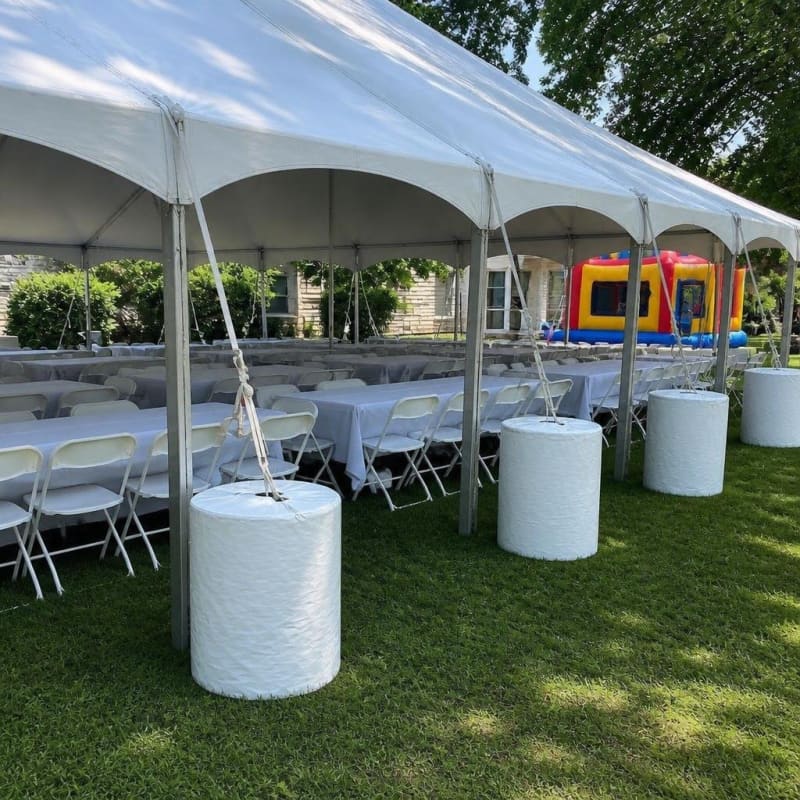 Water Barrel Tent Anchor - 50-Gallon Party-Event 1/3