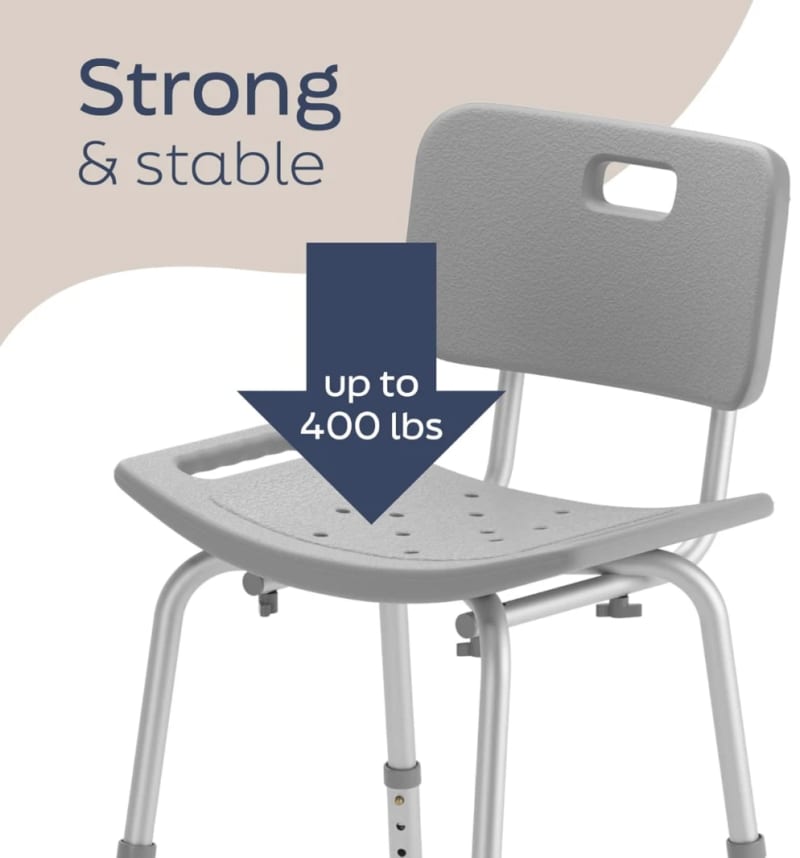 Adjustable Aluminum Bath Bench with Back Support – photo 4 in Arnprior