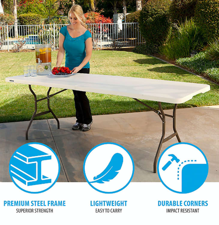 Lifetime 8' Fold-in-half Table - Almond – photo 3 in Palm-Bay