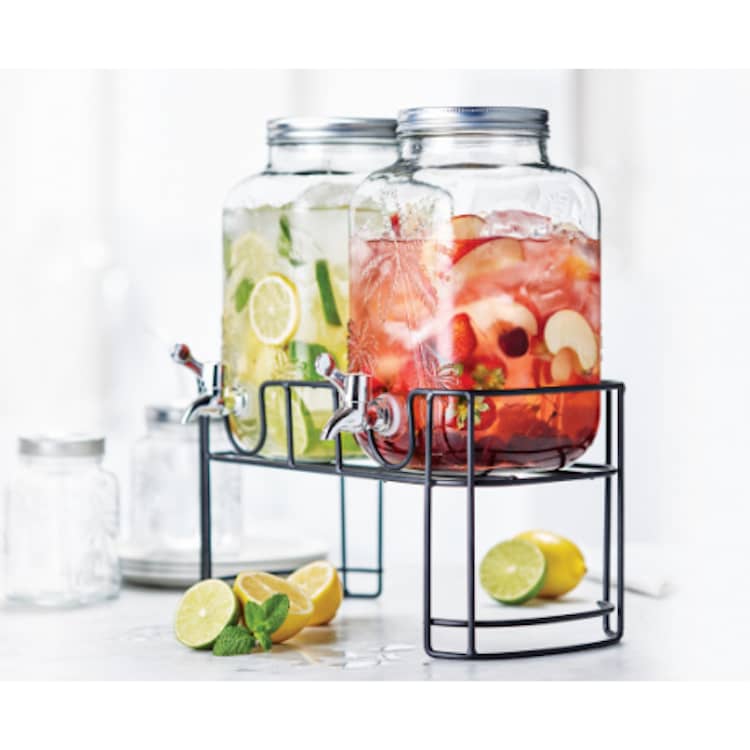 Drink Dispenser Dual - Glass - On stand for rent in Ottawa