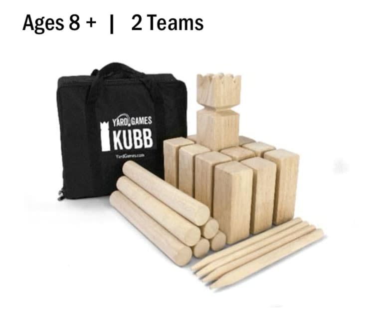 Hardwood Kubb Game Premium Set for rent in Broomall