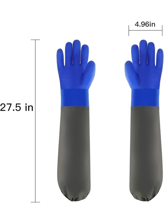 MUMUKE Extra-long 28" Chemical Resistant Rubber Gloves – photo 3 in Broomall