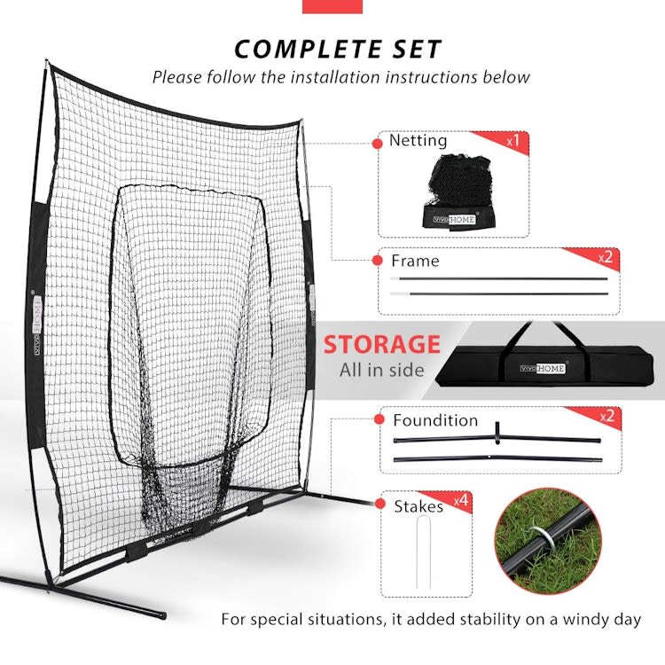 7 x 7 Feet Baseball Backstop Softball Net – photo 3 in Kanata