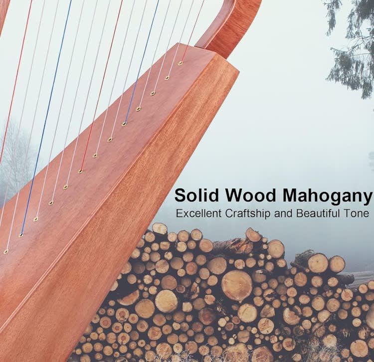 AKLOT 15 Strings Mahogany Harp for Rent in Ottawa – photo 2 in Kanata