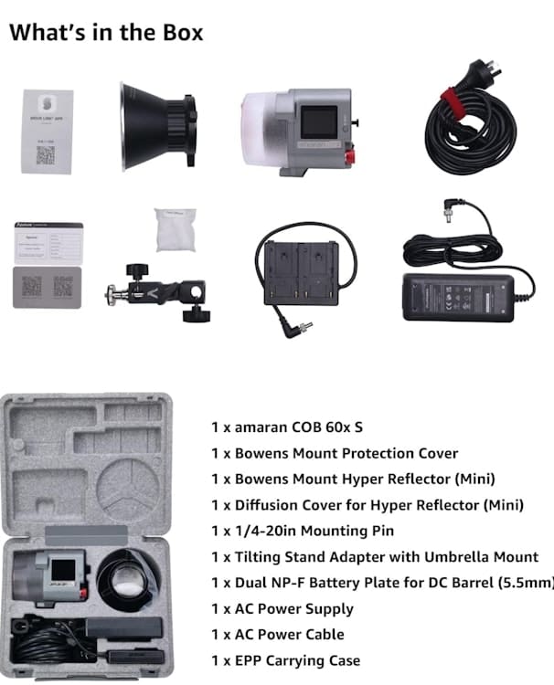 60x S Video Light, 60W bi-Color Bowens Mount LED Video Light – photo 6 in Ottawa