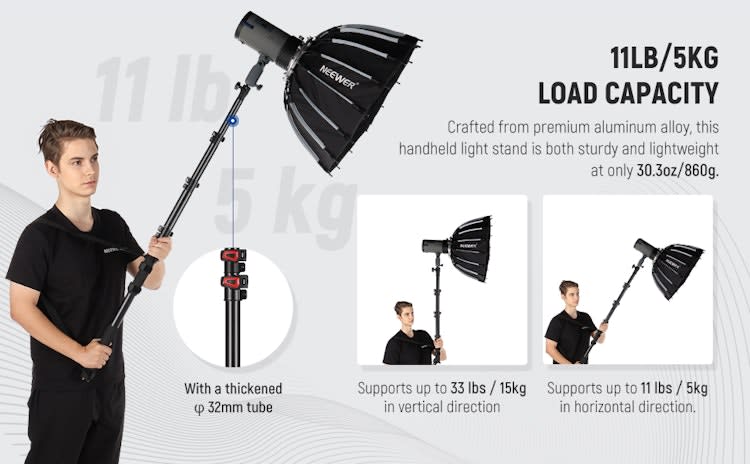 7.5ft / 230cm Boom Pole Stand, Portable Telescopic Aluminum – photo 4 in Ottawa