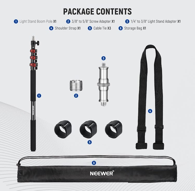 7.5ft / 230cm Boom Pole Stand, Portable Telescopic Aluminum – photo 9 in Ottawa
