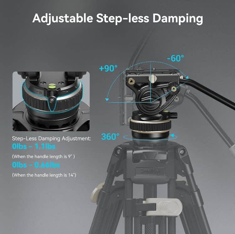 Heavy Duty Tripod Fluid Video Head with Flat Base – photo 3 in Ottawa