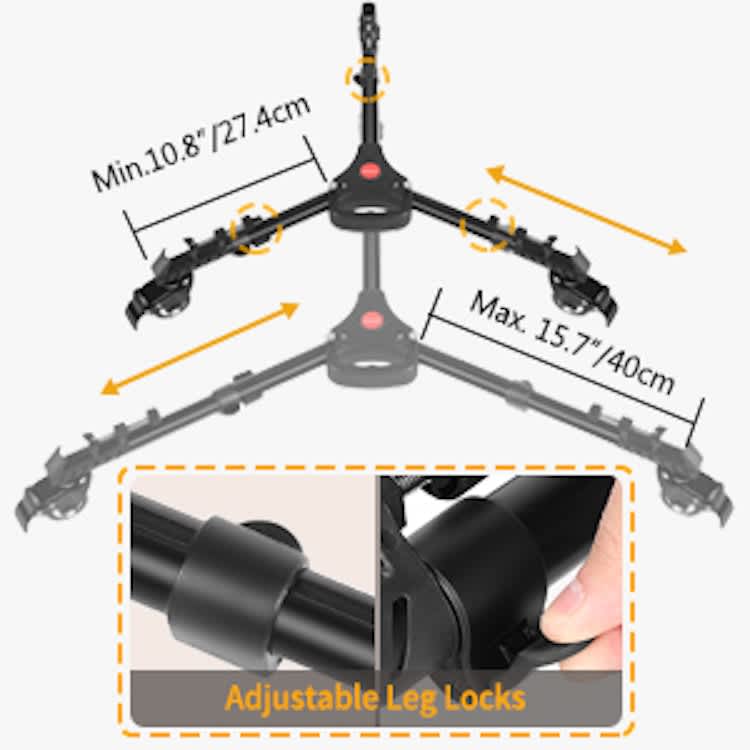 Adjustable Heavy Duty Tripod Dolly with Rubber Wheels – photo 6 in Ottawa